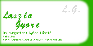 laszlo gyore business card